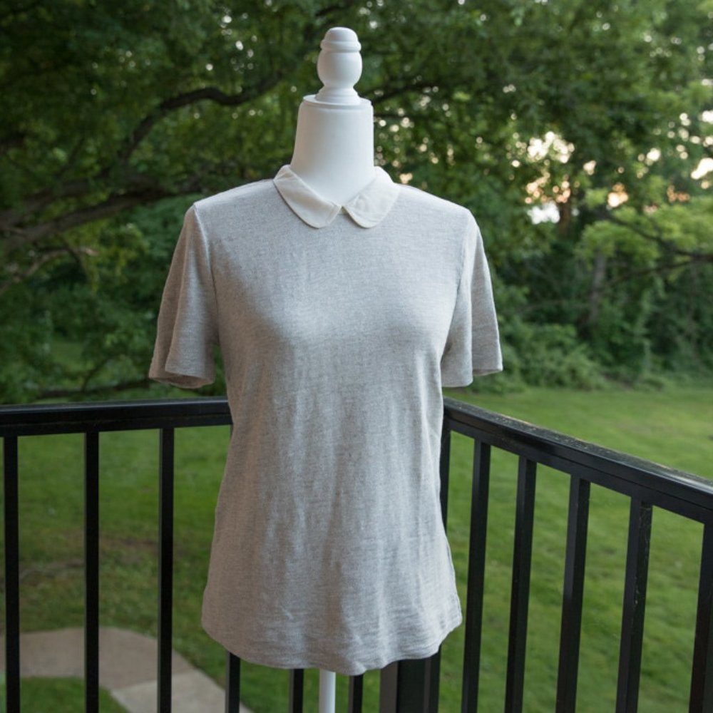 J. Crew Peter Pan collar shirt, size S